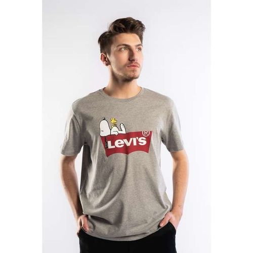 Levi's PEANUTS GRAPHIC TEE 0525 PEANUTS HEATHER GREY L na Arena.pl