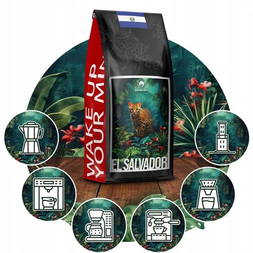 KAWA ZIARNISTA 2x500g ŚWIEŻO PALONA BRAZIL+SALVADOR 100% ARABIA - BLUE ORCA na Arena.pl