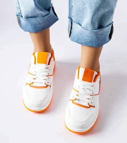 Biało-pomarańczowe sneakersy Barrette 41 na Arena.pl