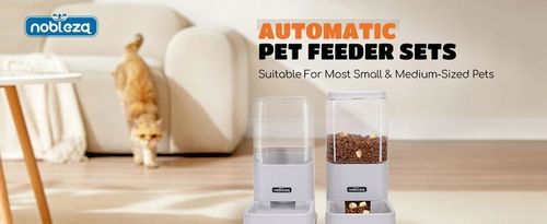 DOZOWNIK KARMY I WODY AUTOMATYCZNY PODAJNIK MISKA DLA PSA 2 x 3,8L szary na Arena.pl