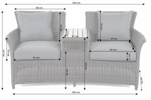 Sofa ogrodowa Milos Grey / Grey na Arena.pl