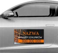 MAGNES NA SAMOCHÓD AUTO MAGNETYCZNA REKLAMA 60X30 WYNAJEM SZALUNKÓW