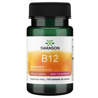SWANSON Witamina B-12 1000mcg 100 do ssania Kwas Foliowy