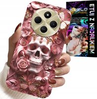 ETUI DO XIAOMI REDMI 14C 4G - KOBIECE, MODNE WZORY, CZASZKA W RÓŻE