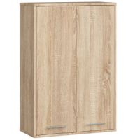 Szafka wisząca łazienkowa FIN 64 cm 2 drzwi 4 półki pojemna - dąb sonoma