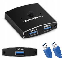 Przełącznik Switch KVM USB Hub 3.0 dwa komputery