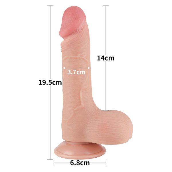 7.5'' Sliding Skin Dual Layer Dong Flesh zdjęcie 2