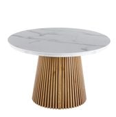 Stół rozkładany 120–200 cm  biały marmur & dąb | elegancja i funkcjonalność