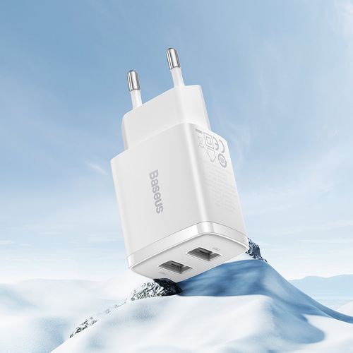 mała ładowarka sieciowa compact 2x usb 10.5w biały na Arena.pl