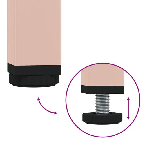 Szafka nocna, różowa, 36x39x68 cm, stal na Arena.pl