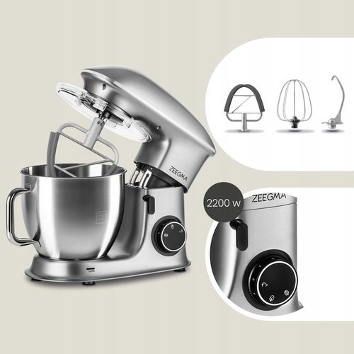 ROBOT Kuchenny Planetarny MIKSER 2200W XXL Duży Misa 6,5l 3 Końcówki na Arena.pl