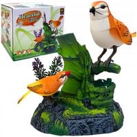Ruchome ptaszki śpiewające pojemnik na biurko przybory figurka interakrywna