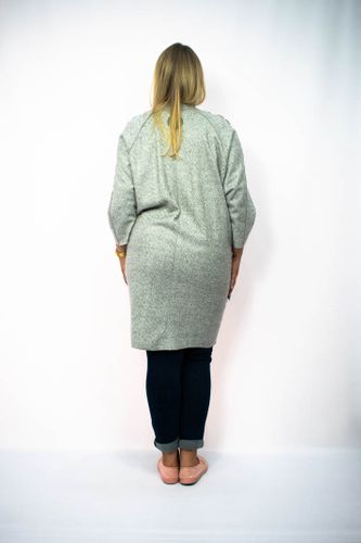 Sweter Blue Shadow jasno-szary PLUS SIZE na Arena.pl