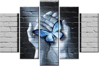 100CM 150CM OBRAZ 5 ELEM MOTYL DŁONIACH ŚCIENNY