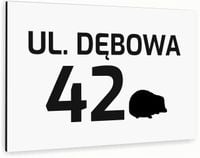 Tabliczka Tablica ADRESOWA biała DIBOND 20x15 numer domu ul. dużo wzorów