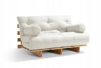 Sofa z funkcją spania 160x200 - Slim Exclusive Classic - Pascall Futon Ecru