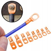 KONEKTORY OCZKOWE MIEDZIANE 6-25 mm² M6 M8 TERMOKURCZKI MIX ZESTAW 140szt.