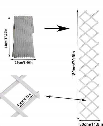Pergola Kratka ogrodowa płotek 180x30cm na Arena.pl