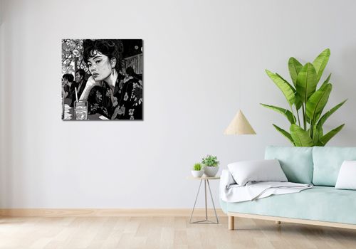 Obraz 70x70cm Czarne Kimono na Arena.pl