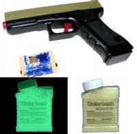 GLOCK Pistolet na Kulki ŻELOWE Pistolety Karabiny + kulki 20 tys ŚWIECĄCE