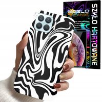 ETUI CASE DO OPPO RENO 4 LITE - ABSTRAKCJA ZEBRA MODNE WZORY KOBIET + SZKŁO