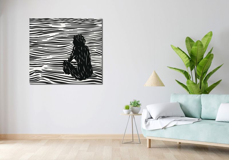 Obraz 100x90cm Złożone Fluidalne Linie zdjęcie 2