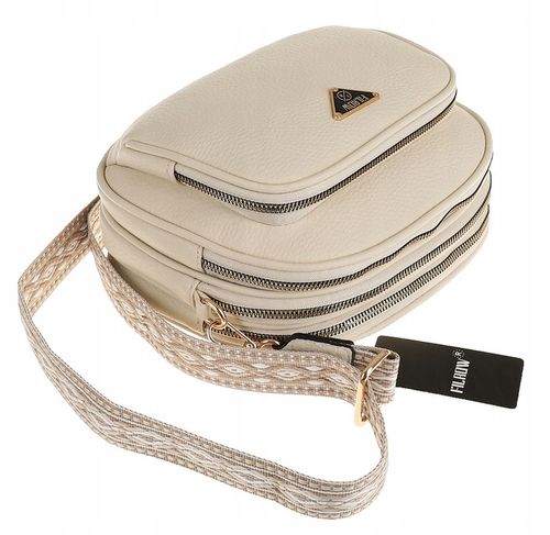 Torebka Damska Skóra Pojemna Listonoszka na Ramę Miejska Modna YD9743 Beige na Arena.pl