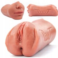 MASTURBATOR DLA MĘŻCZYZN 3W1 SZTUCZNA POCHWA USTA ANUS MĘSKI 19cm ANAL