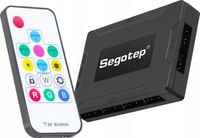 KONTROLER ARGB 5V + PILOT AŻ 10x ZŁĄCZ ARGB ZASILANIE SATA SEGOTEP