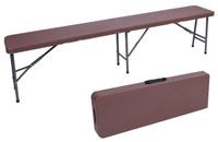 Ławka cateringowa składana RATTAN brązowa