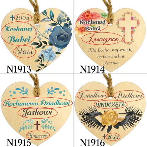 Serce dla bliskich tabliczka Twój KOLOR ZNICZ na Arena.pl