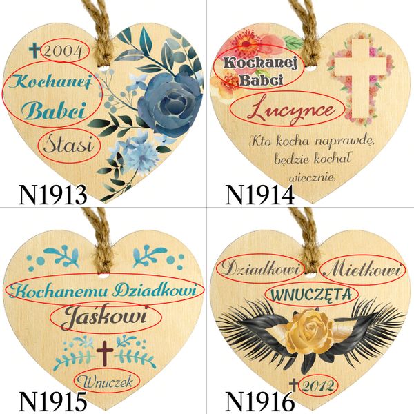 Serce dla bliskich tabliczka Twój KOLOR ZNICZ zdjęcie 7