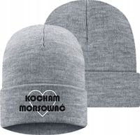 Czapka zimowa TWÓJ WŁASNY HAFT LOGO NAPIS GRAFIKA KOCHAM MORSOWAĆ