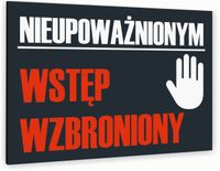Tabliczka znak informacyjny 40x30 Antracyt WSTĘP WZBRONIONY Dibond