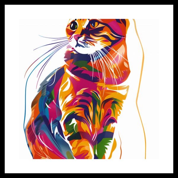 Plakat 30x30cm Nasycony Kot zdjęcie 3