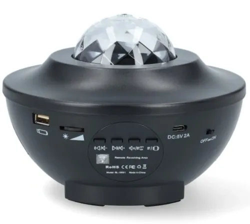 PROJEKTOR GWIAZD RZUTNIK NIEBA LAMPKA NOCNA LED GŁOŚNIK BLUETOOTH + PILOT na Arena.pl