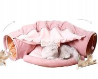 LEGOWISKO tunel DOMEK szeleszczący nowoczesne dla kota domek 126cm PIŁKA