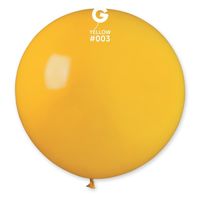 Balon pastelowy kula gigant żółty, 80 cm