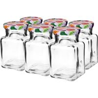 słoik kwadratowy 150ml + zakrętka 6szt. | 132155