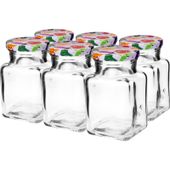 słoik kwadratowy 150ml + zakrętka 6szt. | 132155