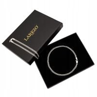 Srebrna Bransoletka 925 Męska Długa 21cm Pełna Mocna Włoska Pancerka 3mm