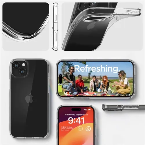 Etui Spigen Crystal Flex na iPhone 15 Plus - przezroczyste na Arena.pl