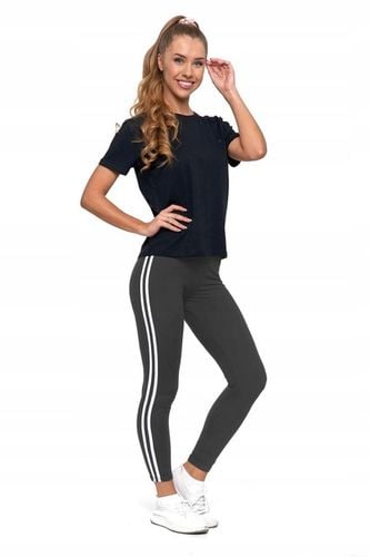 LEGGINSY DAMSKIE MORAJ SPORTOWE PEACH TOUCH Z LAMPASAMI R. L/XL KOLOR SZARY na Arena.pl