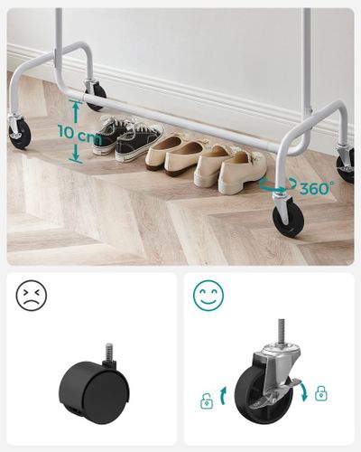 Wieszak na Ubrania na Kółkach - HSR011W01V1 na Arena.pl