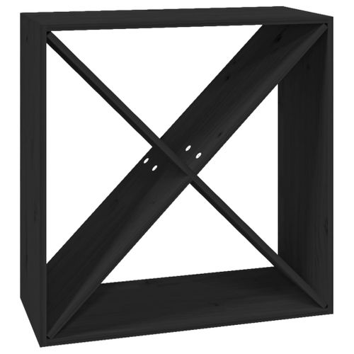 Szafka na wino, czarny, 62x25x62 cm, lite drewno sosnowe na Arena.pl