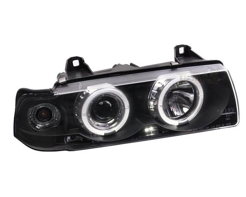 Reflektory lampy BMW E36 black ringi coupe cabrio na Arena.pl