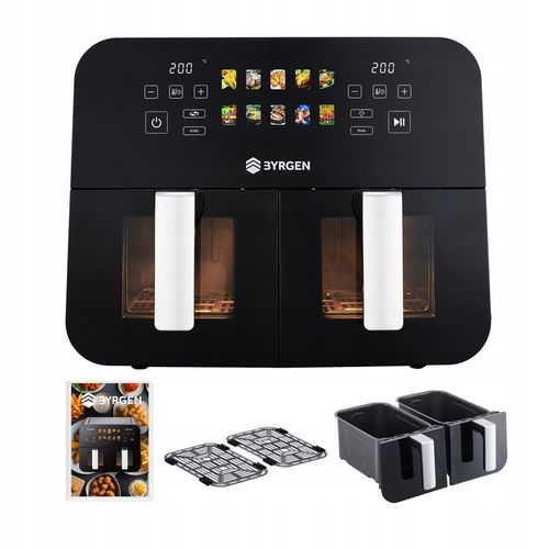 Frytkownica Beztłuszczowa Air Fryer BYRGEN 9L dwukomorowa 2400W na Arena.pl