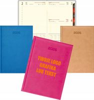 GRAWEROWANY KALENDARZ książkowy dzienny A5 2026 Z TWOIM LOGO FIRMOWY 10 SZT