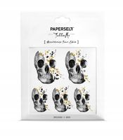 Paperself tatuaż wodny tymczasowy Skull Glitery