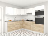 Zestaw mebli kuchennych Mediolan Narożne DS+Biały